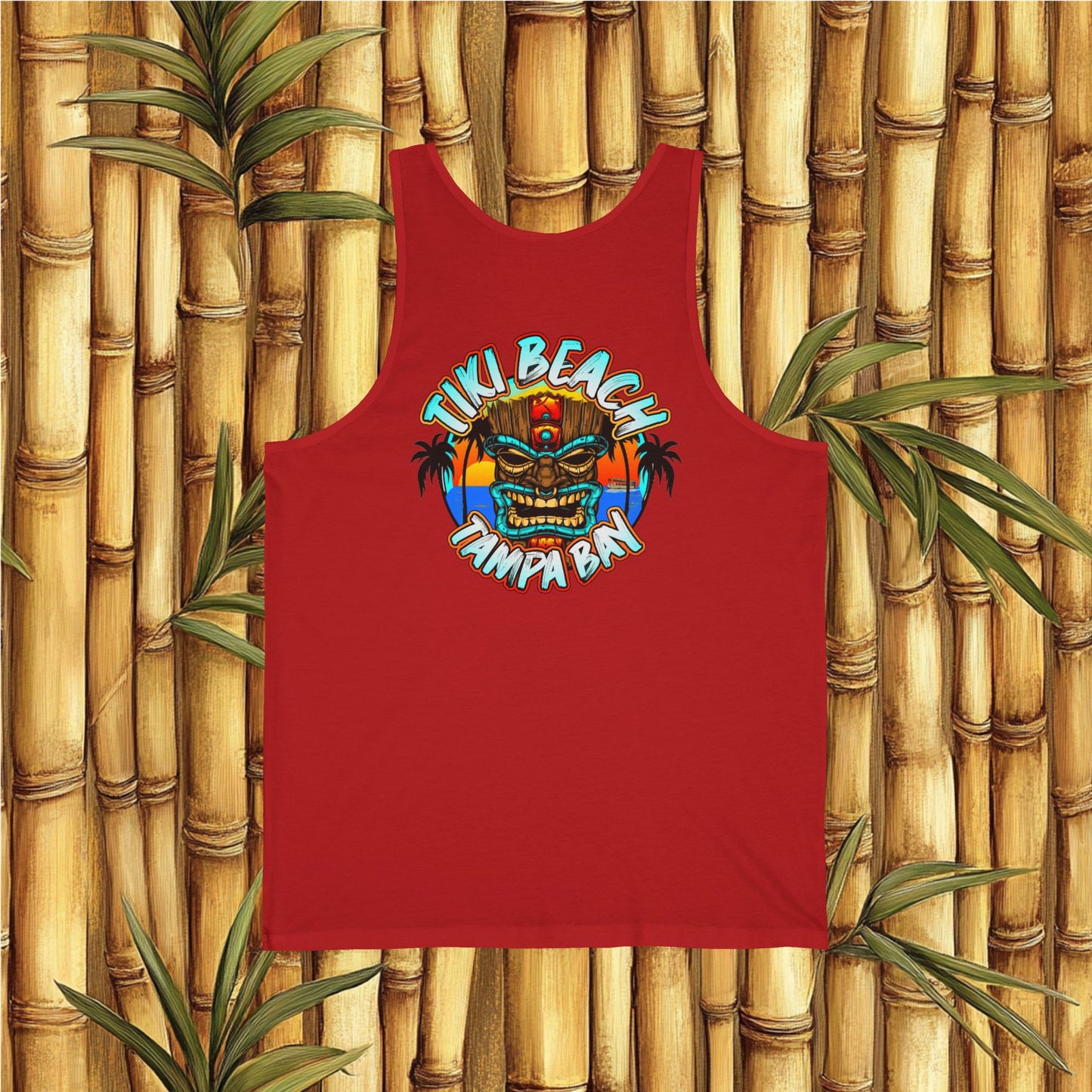 Tiki Beach Tampa Bay Women's Jersey Tank – Casual Summer Wear with Tropical Vibes